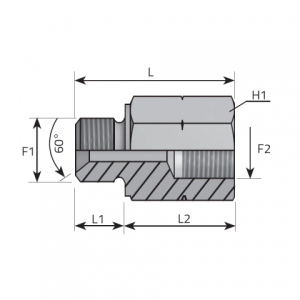 Metric male Adapter – metric female. (APMFM)